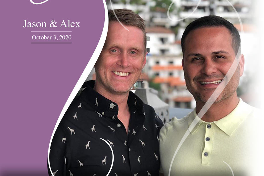 Nearlywed Jason & Alex - October 3, 2020 Wedding ricardo tomas weddings event planner